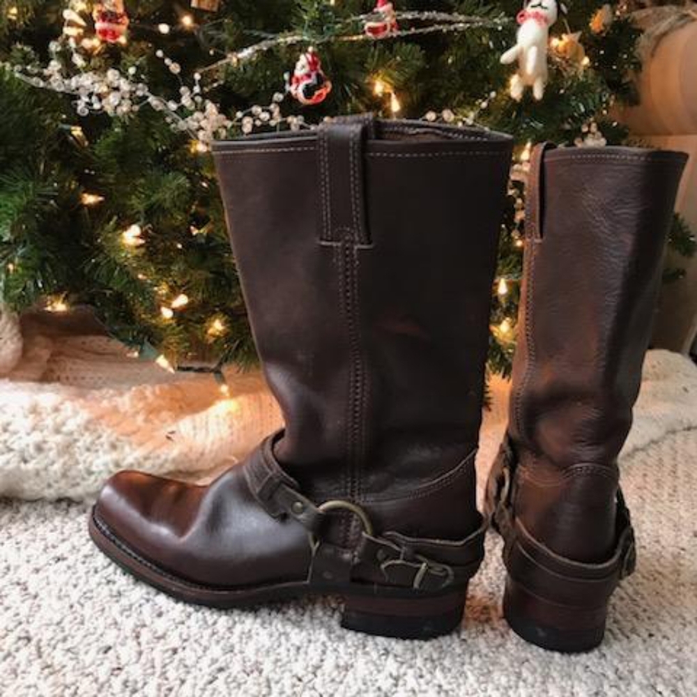 Burgundy cowboy boots